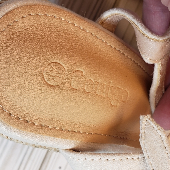 Coutgo wedge-heeled sandals with ankle straps size 8½ NWOT (sa203) - Picture 10 of 11